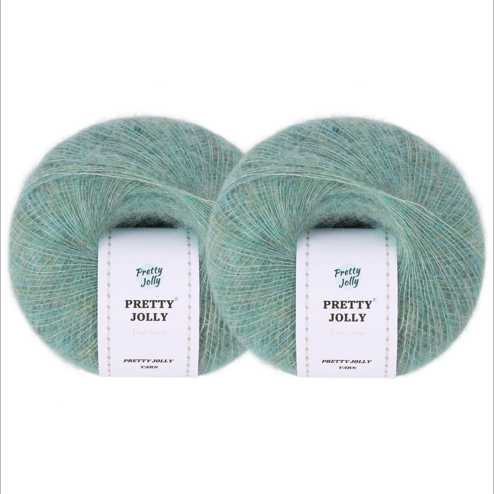 Hilo mohair mezcla de lana para ganchillo fino 2 madejas 600m