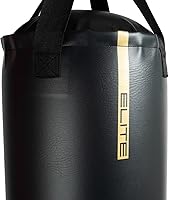 Vista 4 de Everlast Elite 2 - Saco de boxeo duradero con sistema silencioso de correas, bolsa pesada Negro