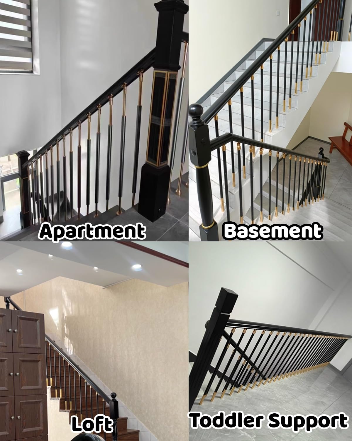 Zestaw regulowanych balustrad schodowych do użytku wewnątrz i na zewnątrz, łatwa instalacja, sprzęt, 13 balustrad na balkon, wysokość 85 cm, idealne do bezpieczeństwa w domu