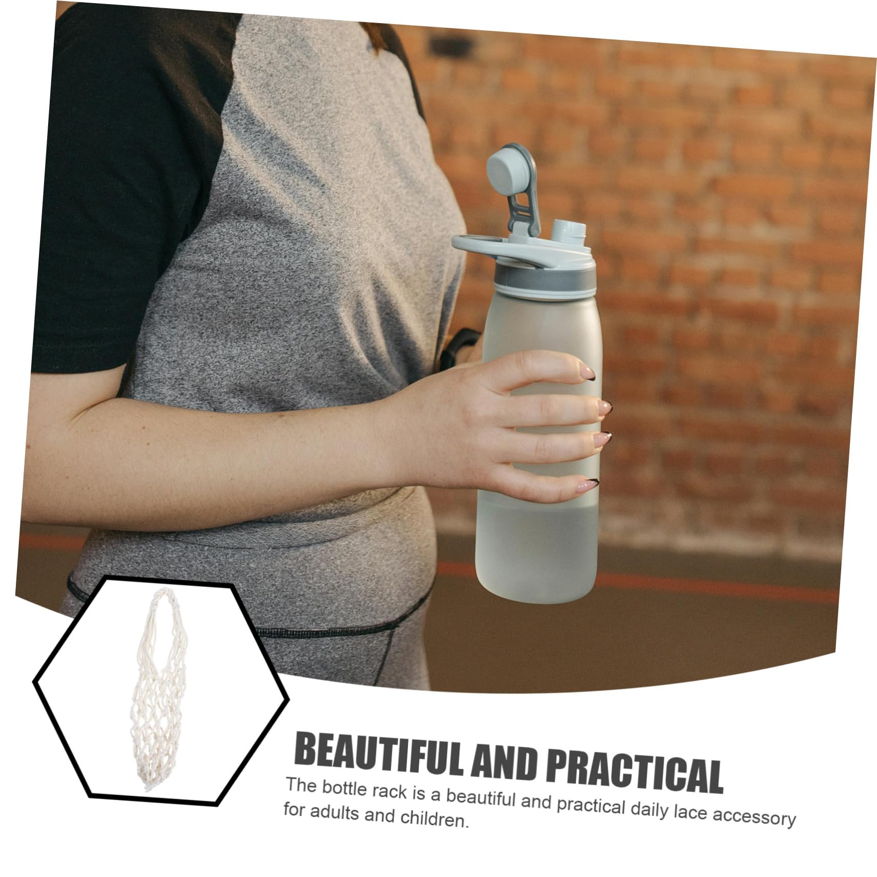 Yardwe Protezione della Tazza dell'Acqua Mini Custodia per Bottiglia d'Acqua portabottiglie Custodia Borraccia Coperchio della Bottiglia d'Acqua in Rete protettore della Bottiglia