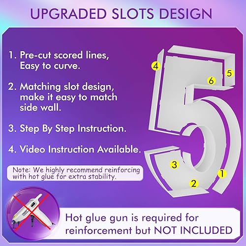 Miniatura 8 de Marco de número 9 para rellenar con un mosaico de globos, para iluminar marquesina, tablero grande y precortado de espuma, fondo decorativo para