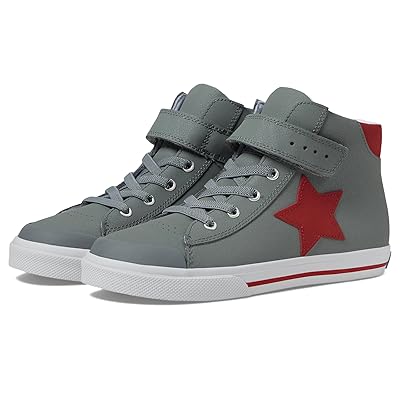 FootMates Riley Leather (Infant/Toddler/Little Kid) Boys Shoes Gray/Red Leather