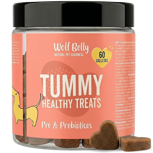 Wolf Belly - Prebióticos y Probióticos Perros (60 Galletas)