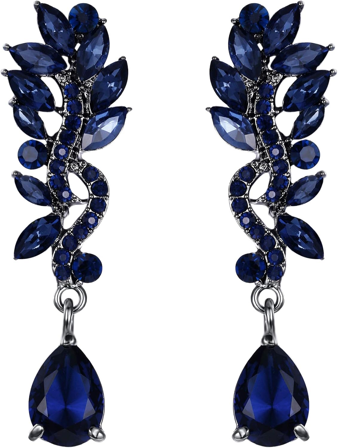 EVER FAITH Women's Austrian Crystal Bridal Chandelier Teardrop Dangle Earrings