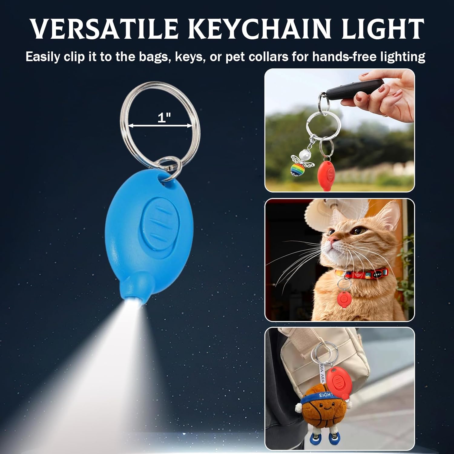 16Pcs LED Keychain Flashlight White Light Mini Keychain Light Ultra Bright Tiny Flashlight, Micro Pocket Portable Key Light for Emergency Lighting