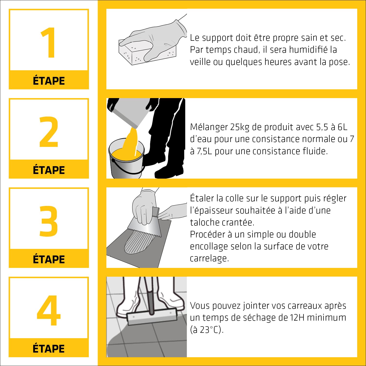 SIKA - Colle à carrelage - SikaCeram 200 FLEX - Blanc - 25kg | Tous types de carreaux (3600cm² max) - Murs et Sols - Intérieur et Extérieur - Sans poussières