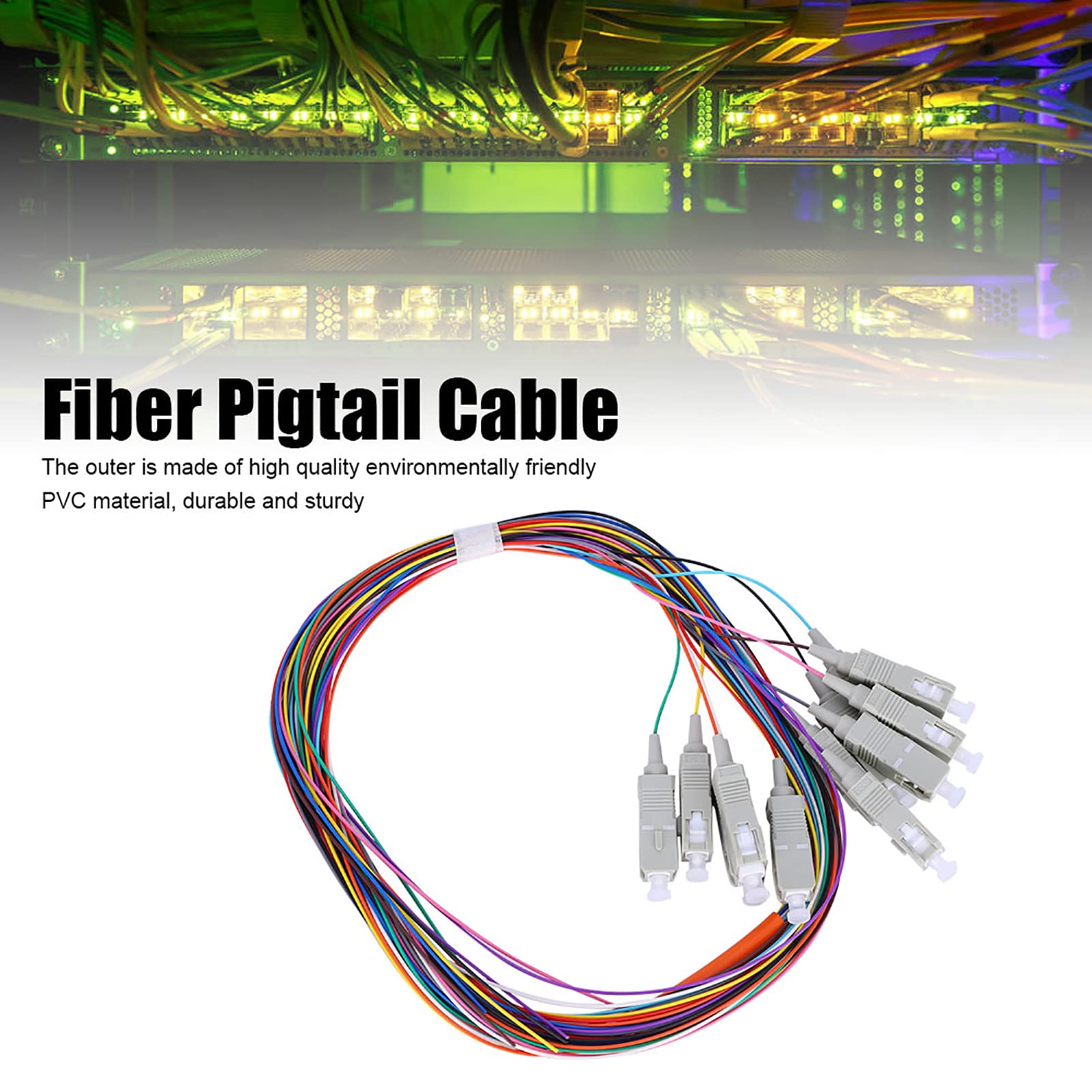 Cavo Pigtail in Fibra SC/UPC 62.5/125,Cavo Pigtail in Fibra Multimodale, Cavo Pigtail in Fibra Multimodale Livello Classe Portante 12 Core con Guscio in PVC Per Sistemi E Strumenti di Comunicazione I
