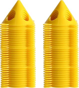 60pcs Pyramid Stands - Paint Triangle Stands for Canvas, Doors & More 60PCS/Yellow
