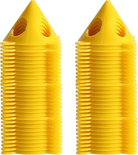 60pcs Pyramid Stands - Paint Triangle Stands for Canvas, Doors & More (60PCS/Yellow)