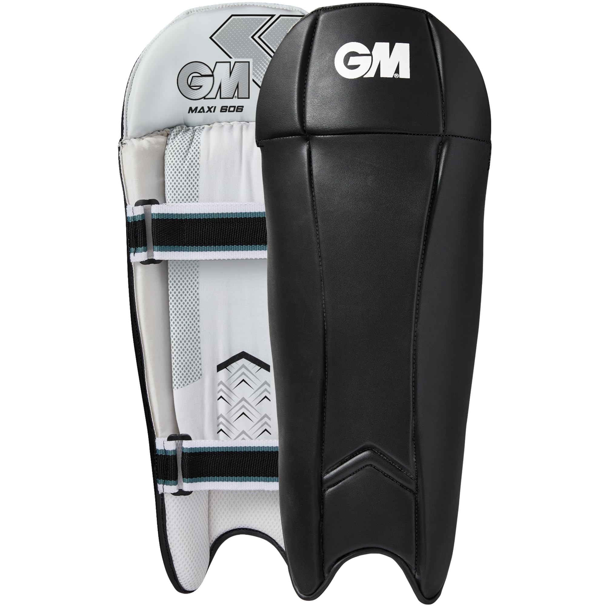 Gunn & Moore GM Cricket Wicket Keeper Keeper Keeping Pads | Maxi 606 | PVC-Verkleidung mit zweilagiger Schaumstoff-Gesichtsfüllung | Netz-Spann | Erwachsene | ca. 1,065 kg pro Paar | 1 Paar |