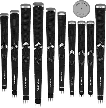 MAZEL Golf Club Grips for Men - 10 Pack - Non-Slip Micro-texture High Performance Golf Grips Midsize/ Standard,5 Colors Option