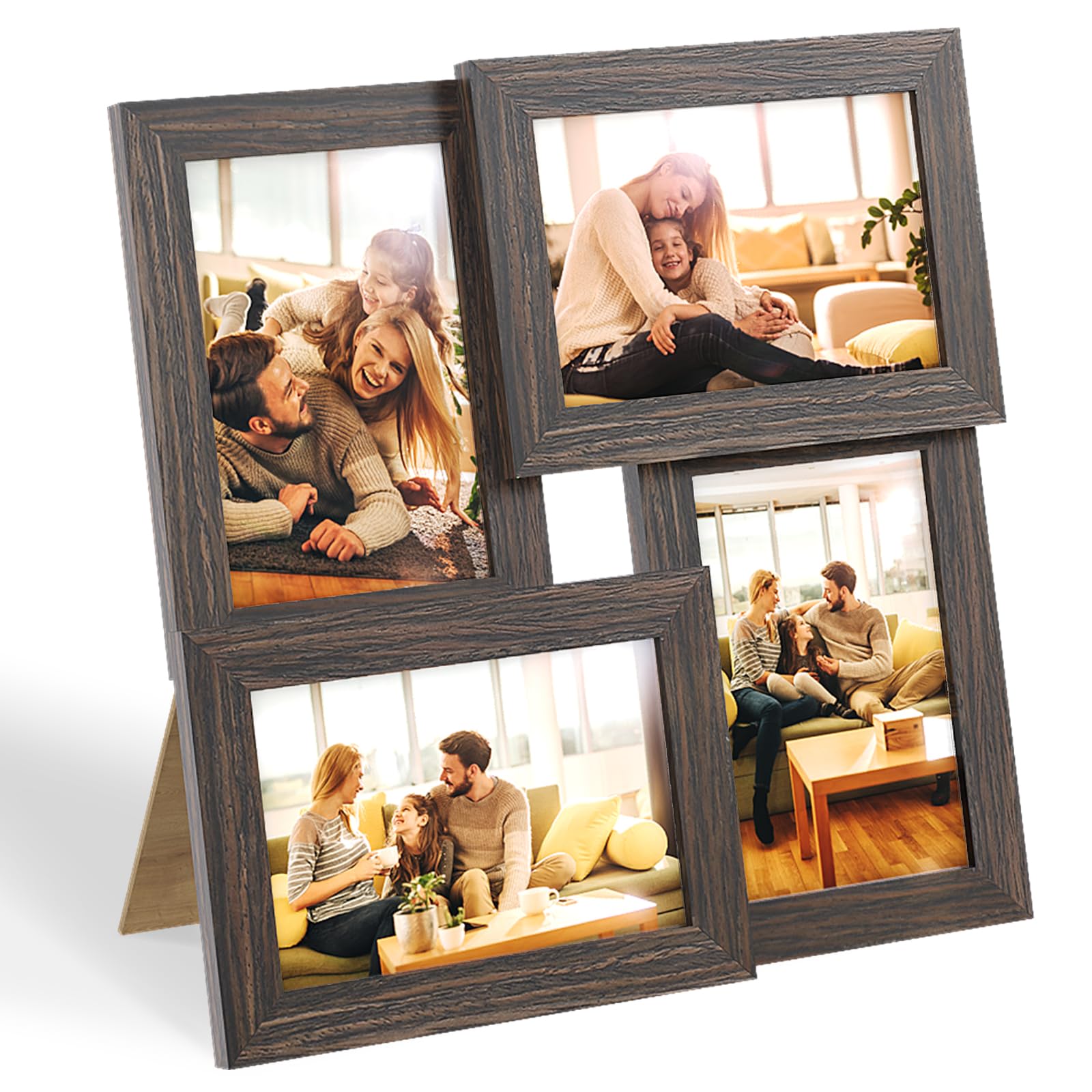 Egofine 4x6 Collage Frame Set, 4-Pack Dimensional Picture Frames with Plexiglass for Wall or TabletopThe Forest Stewardship Council