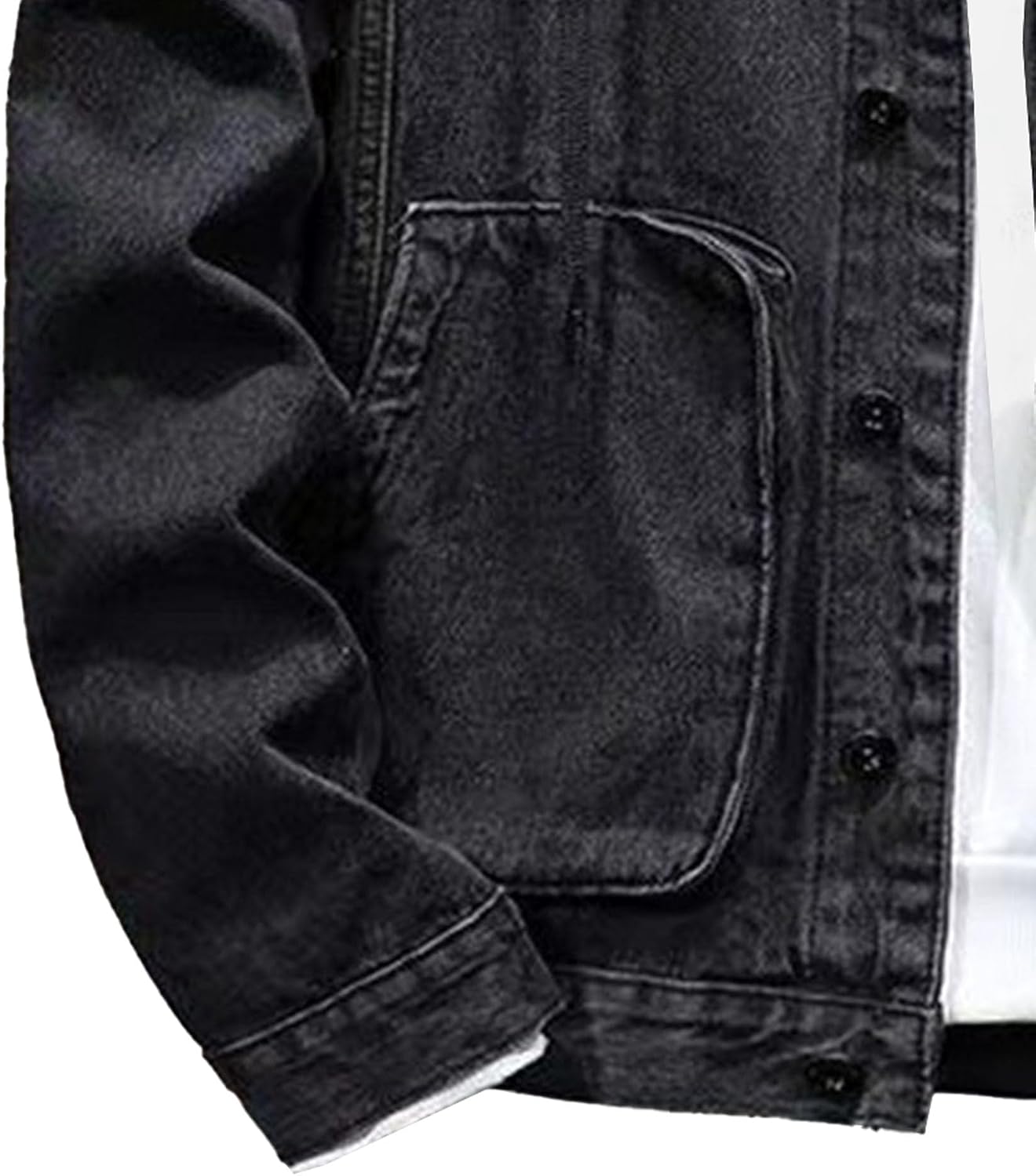 DGHM-JLMY Men's daily fashion detachable hooded denim jacket casual trend torn denim jacket Outdoor Slim Comfortable Jacket