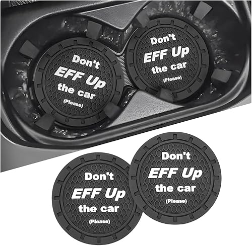 Portavasos para automóvil, paquete de 2 portavasos antideslizantes, portavasos universales antiarañazos para mujeres y hombres, tapetes interiores