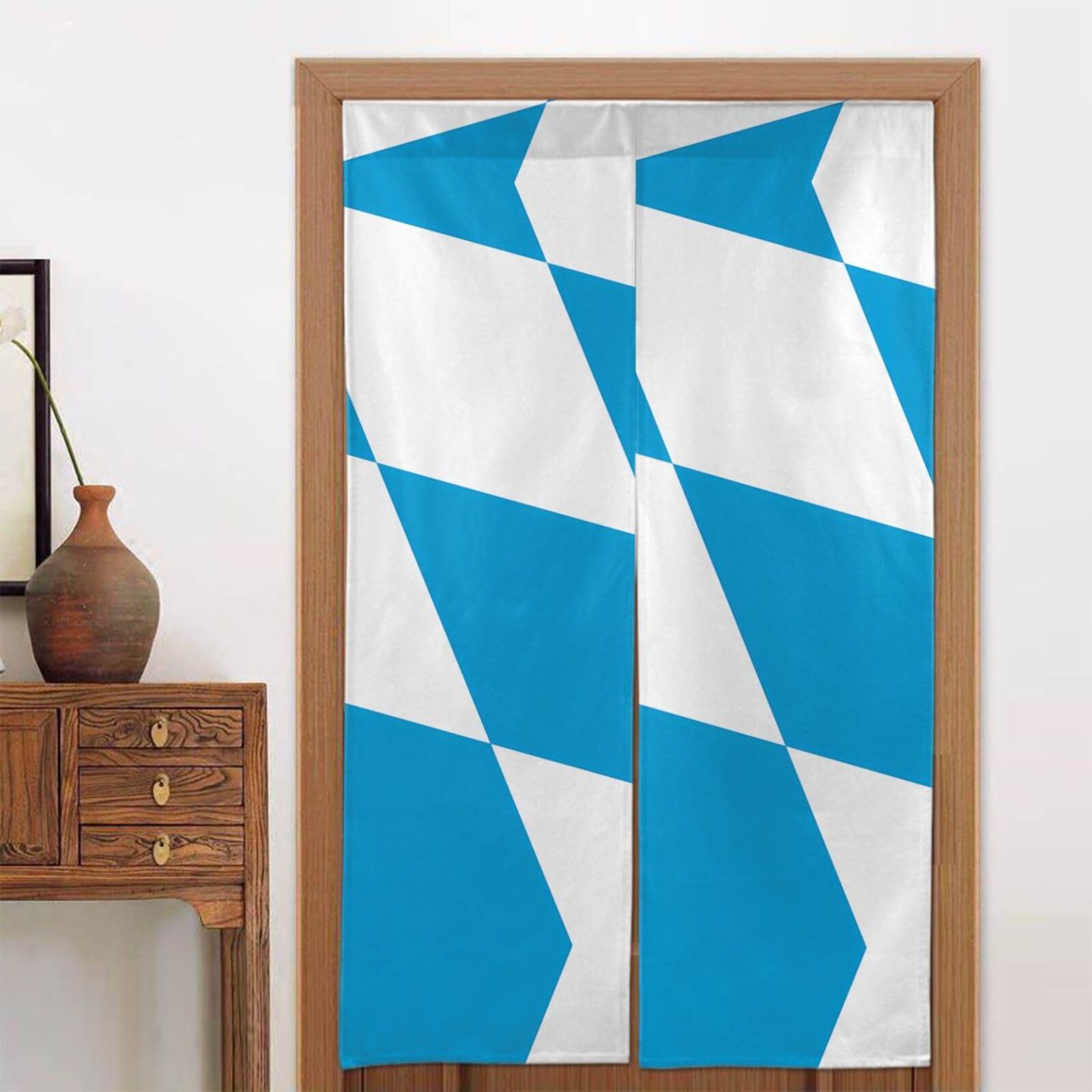 chenfandi Bavarian flag Door curtain, blackout, suitable for bedrooms, bathrooms, windows, etc., 86 x 143 cm.