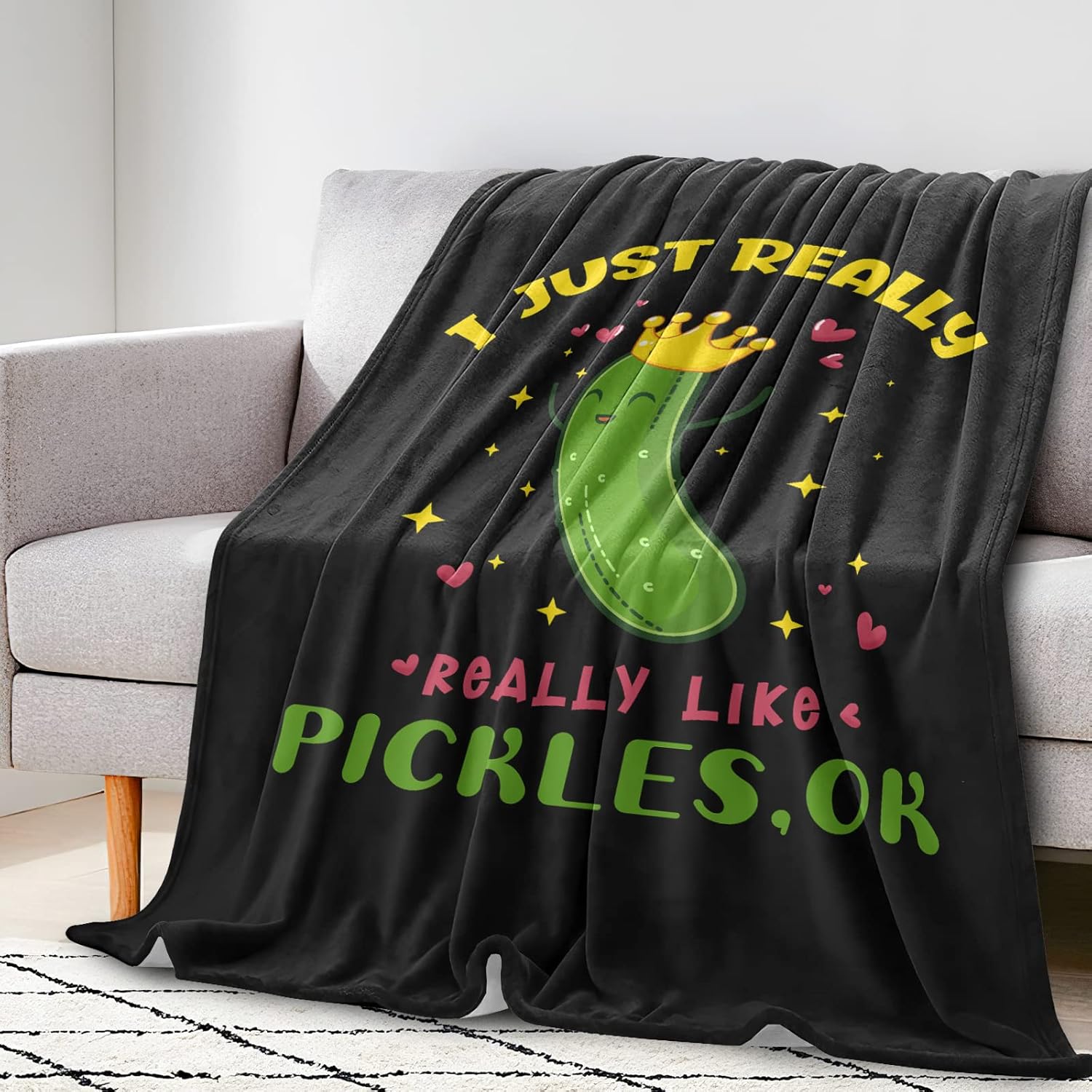 Dill Pickles Blanket Pickle Gifts for Women Girls Boys 50"X