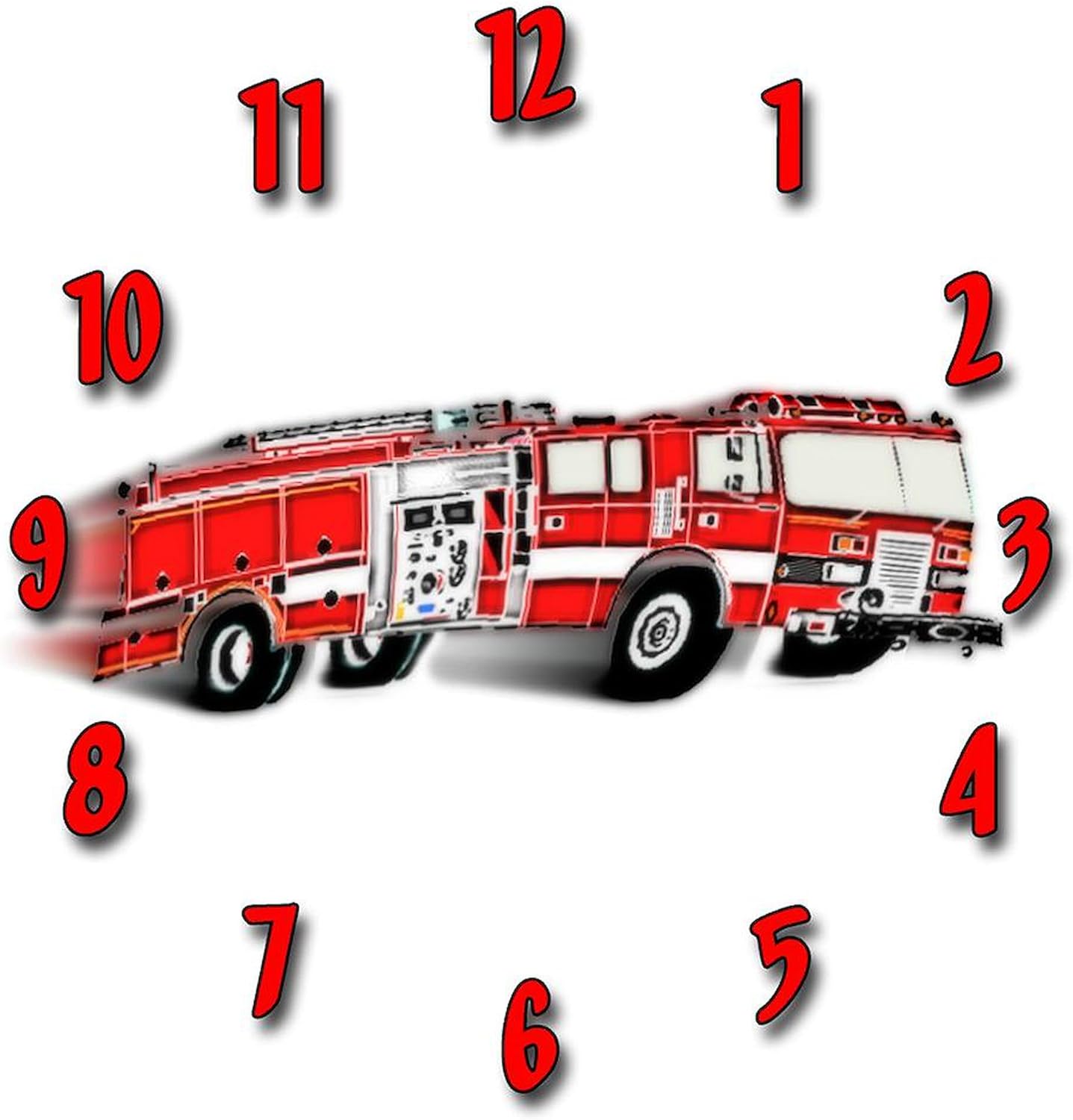 CafePress Fire Department 10" Wall Clock for Livingroom, Kitchen, or Office