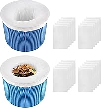FINEVERNEK 20 Pezzi Calzini da Skimmer per Piscina, Calzini Skimmer Piscina Nylon Riutilizzabile, Elastico Calze da Filtro per Piscina per Intrappolare Polline, Foglie, Erba, Capelli, Insetti