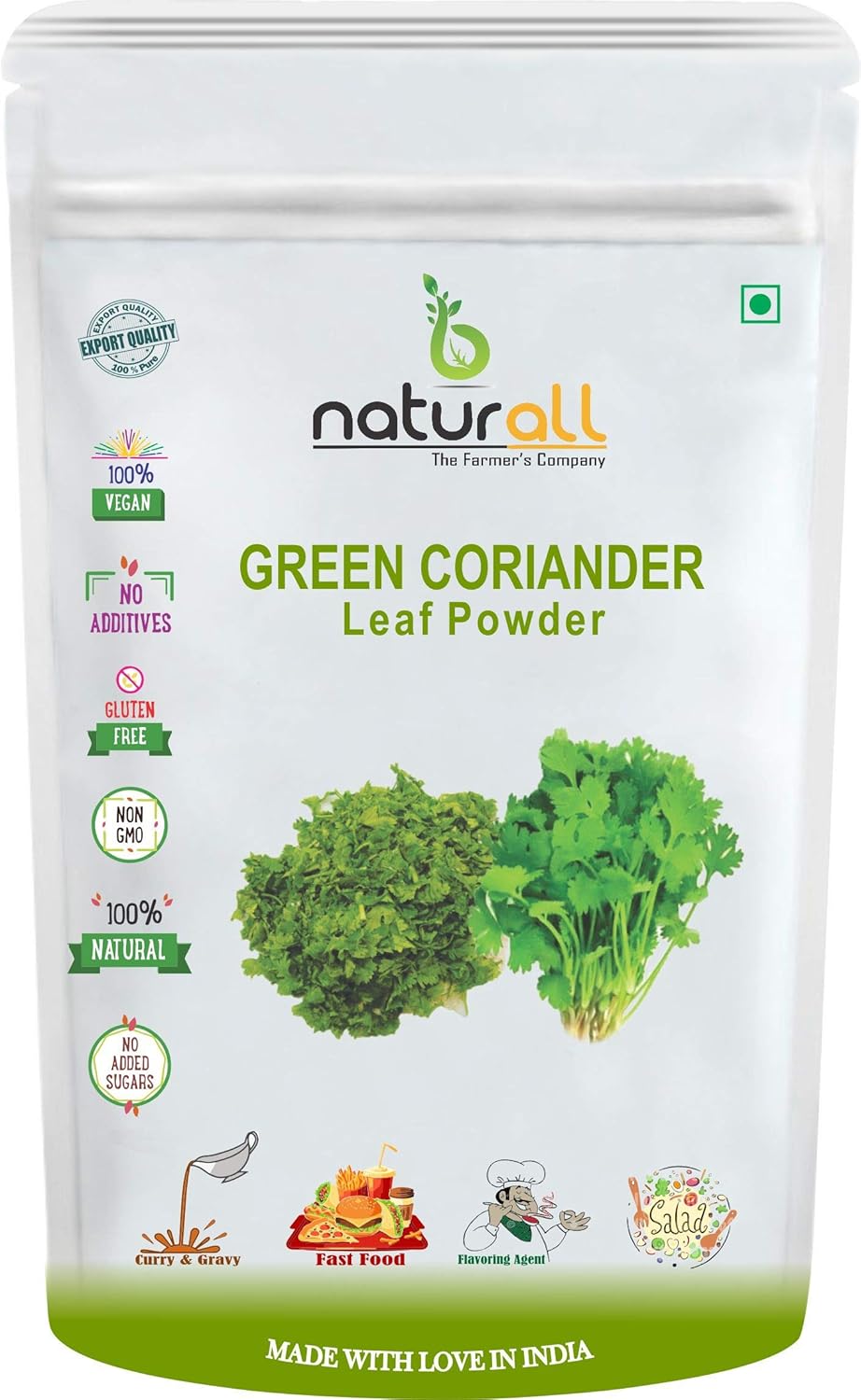 Green Coriander Leaf Powder / Dhaniya Leaf Powder 200 GM by B Naturall Amazon.in Grocery