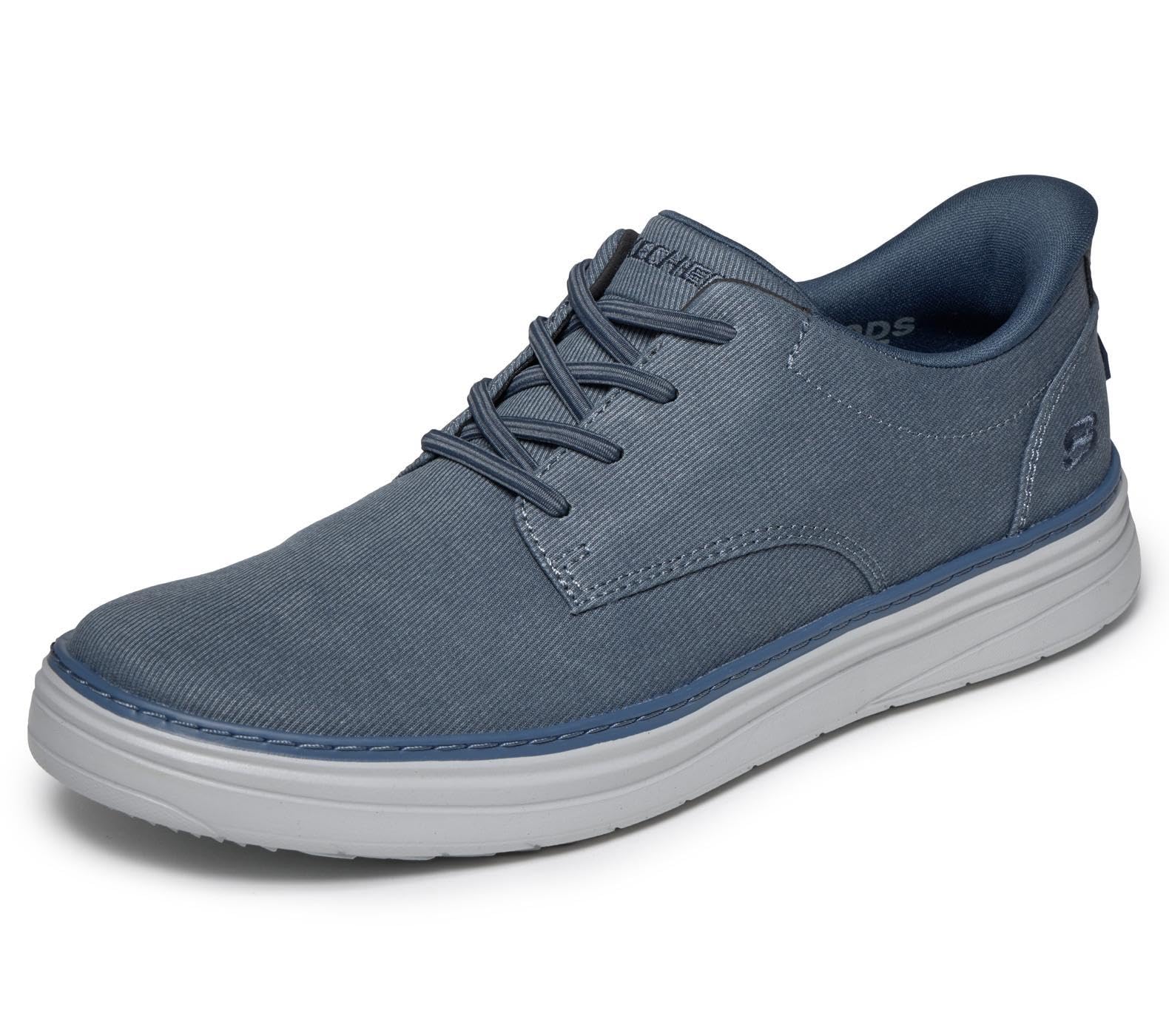 Skechers Men's Hyland Slip-in Trainers, Navy Canvas, 9.5 UK