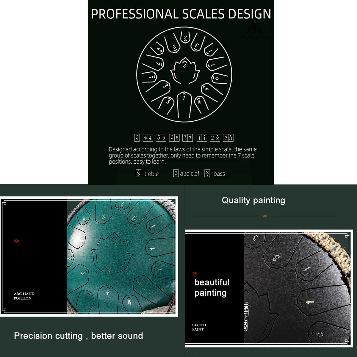 Amazon.com: Konrisa Steel Tongue Drum Percussion Instruments, 13