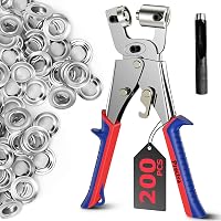 Preciva Szemmásolószerszám Készlet 200 Szemmel, 10mm Mágneses Sajtó és Lyukasztó - Red and Blue, 200 Pieces 1
