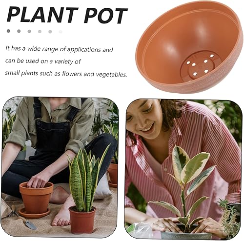 Miniatura 9 de MERRYHAPY Diseño único plástico de las macetas del vivero de la planta de la orquídea para el patio del balcón