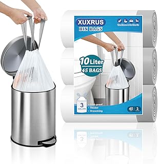 XUXRUS 10L Drawstring Bin Liners - 45 Strong ...,