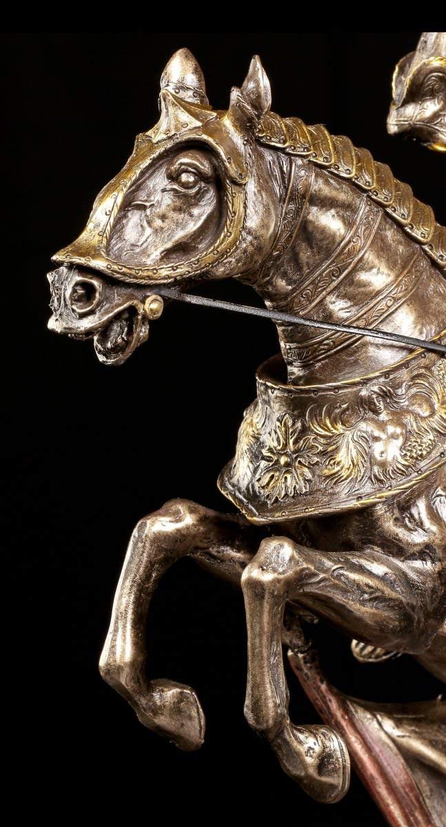 Veronese Ritter Figur mit Schwert im Sprung Ritterfigur Mittelalter Pferd Reiter