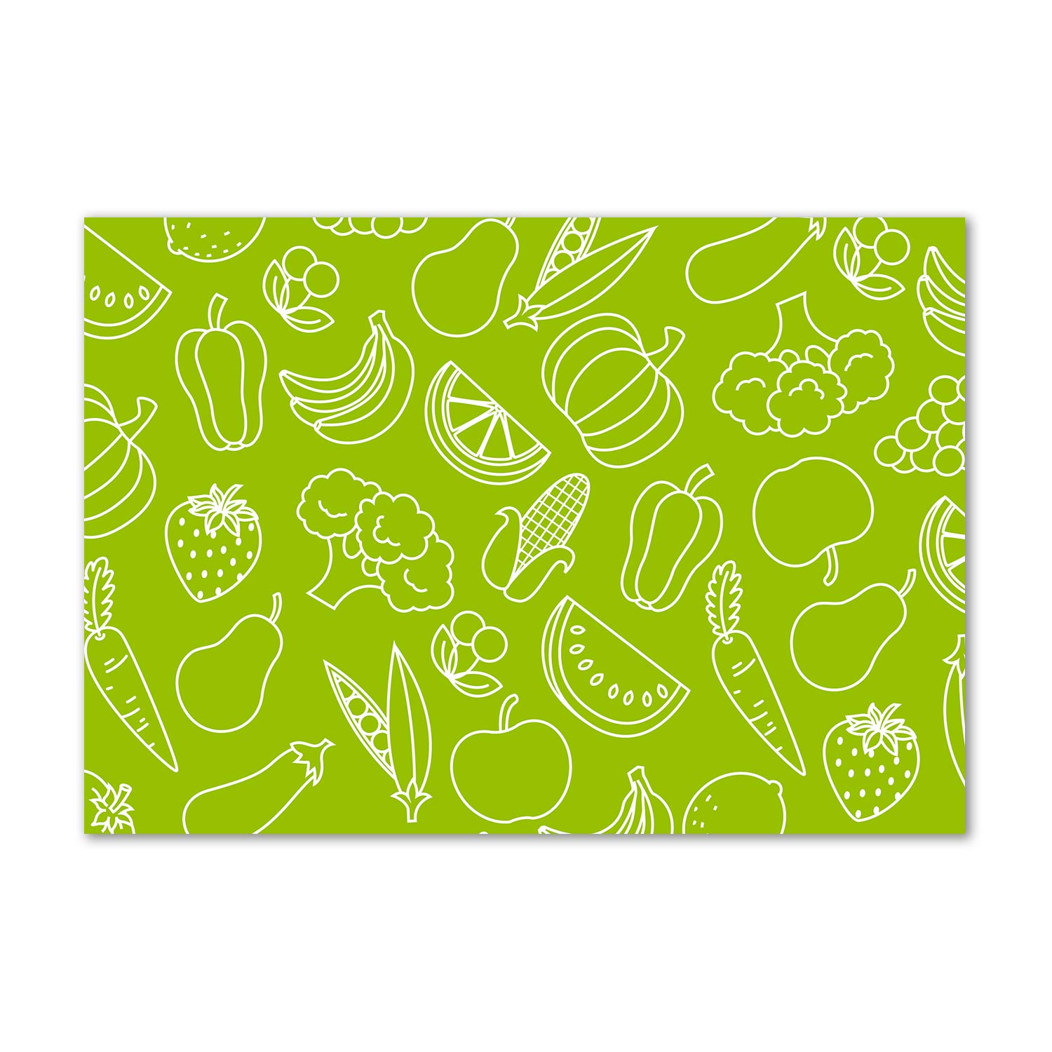 Crédence en verre acrylique de qualité supérieure avec illustration de fruits et légumes