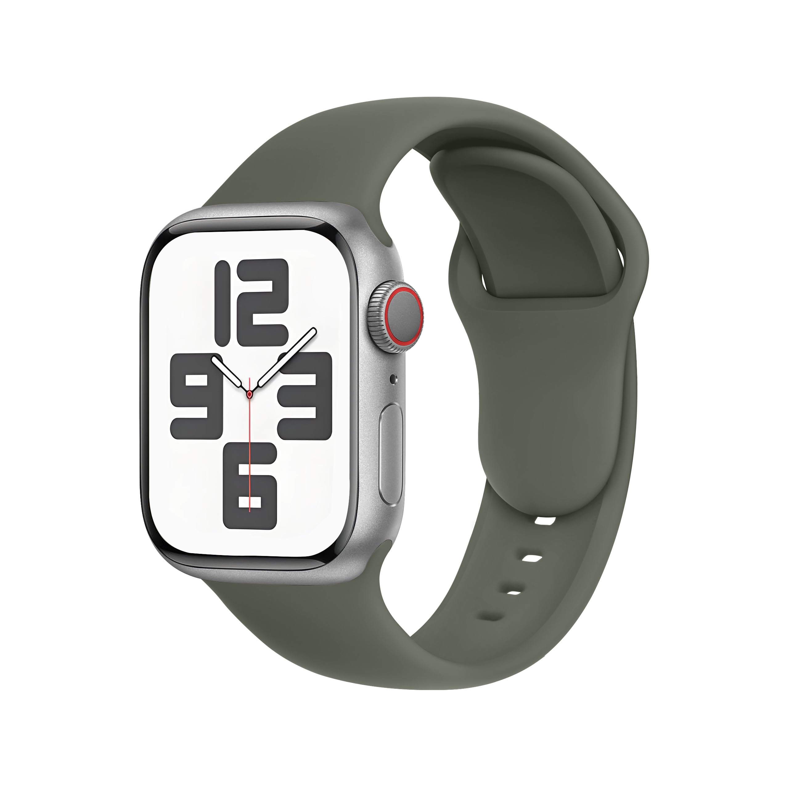 SRena SBC1 cinturino per cinturino apple watch 49mm 46mm 45mm 44mm 42mm 41mm 40mm 38mm ultra 2 apple watch cinturino series 10 9 8 7 6 5 4 3 2 1 originale acciaio sport in colore Verde Militare