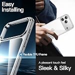 JETech Case for iPhone 17 Pro Max 6.9-Inch, Non-Yellowing Shockproof Phone Bumper Cover, Anti-Scratch Clear Back (Clear)