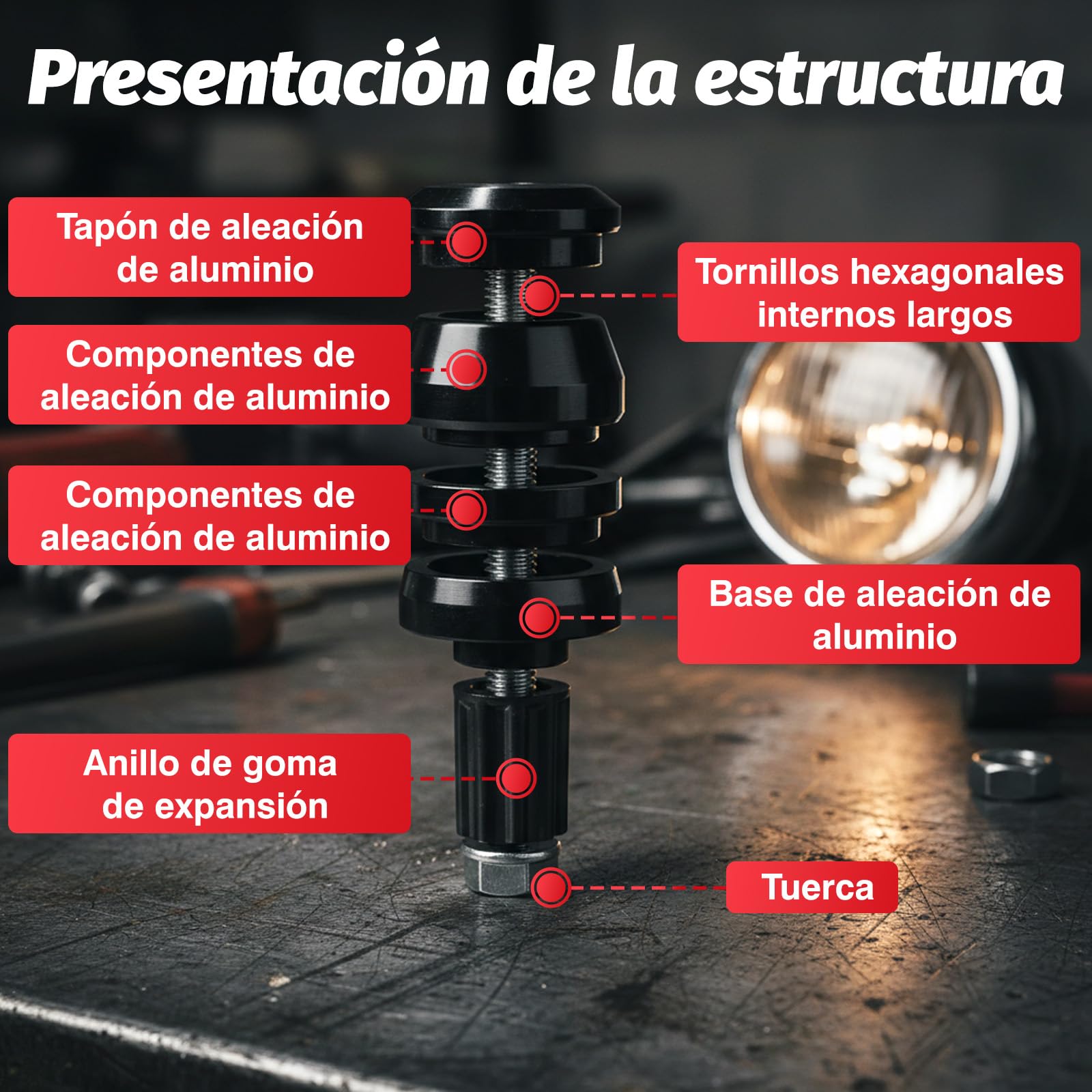 Baceyong Tapón deslizante para manillar de motocicleta