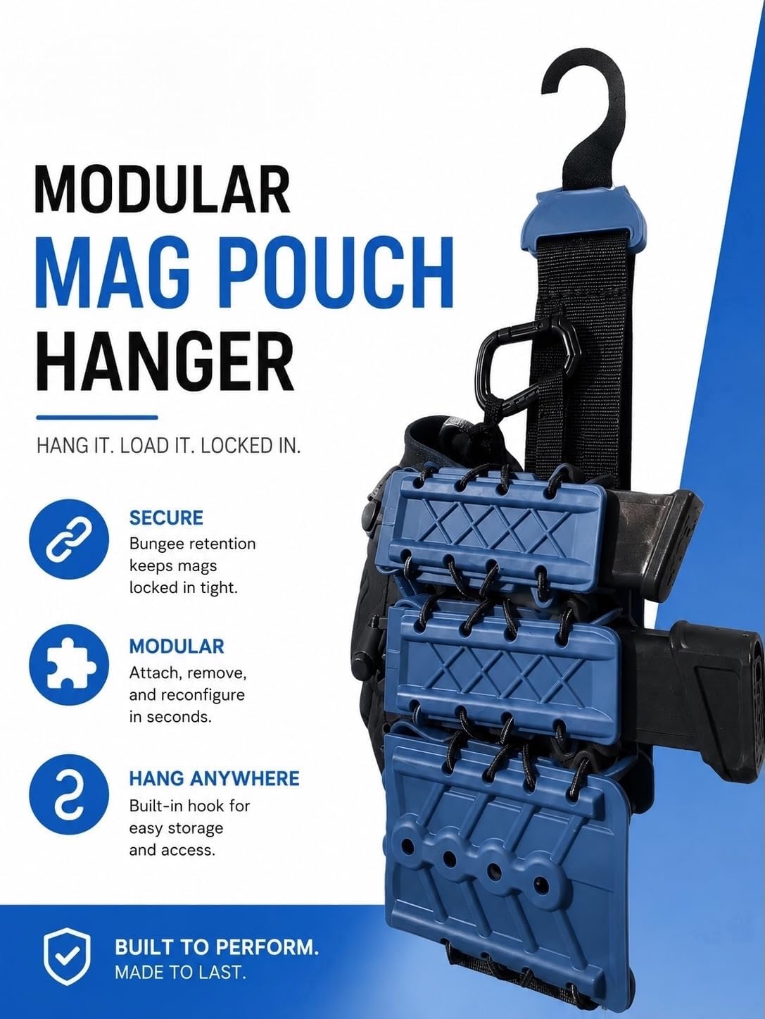 Cobra Buckle Belt Hanger | Tactical Gear Storage Rack with D-Ring | Heavy-Duty Belt Holder for Duty Belts, Battle Belts & Tactical Equipment | Made in USA | 2-Pack image 3