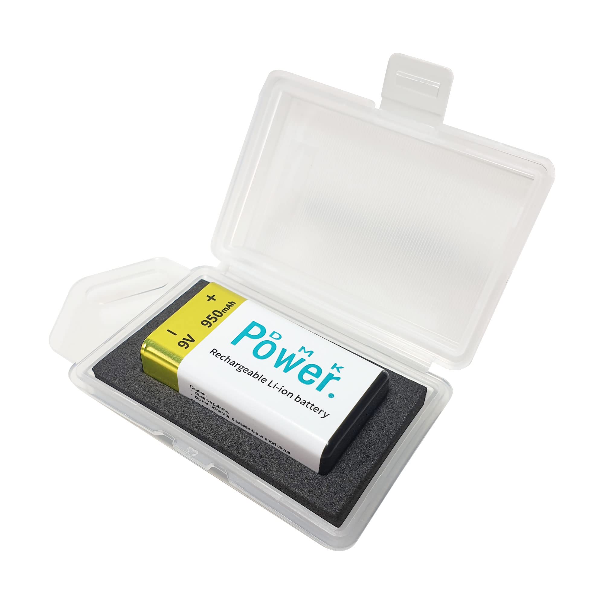 9V 950mAh Rechargeable Li-ion Batteries, Low Self-Discharge Square Battery (1pc)