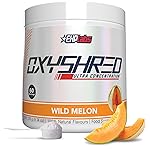 EHP Labs OxyShred Pre Workout Powder & Shredding Supplement - Preworkout Powder with L Glutamine & Acetyl L Carnitine, Energy Boost Drink - Wild Melon, 60 Servings