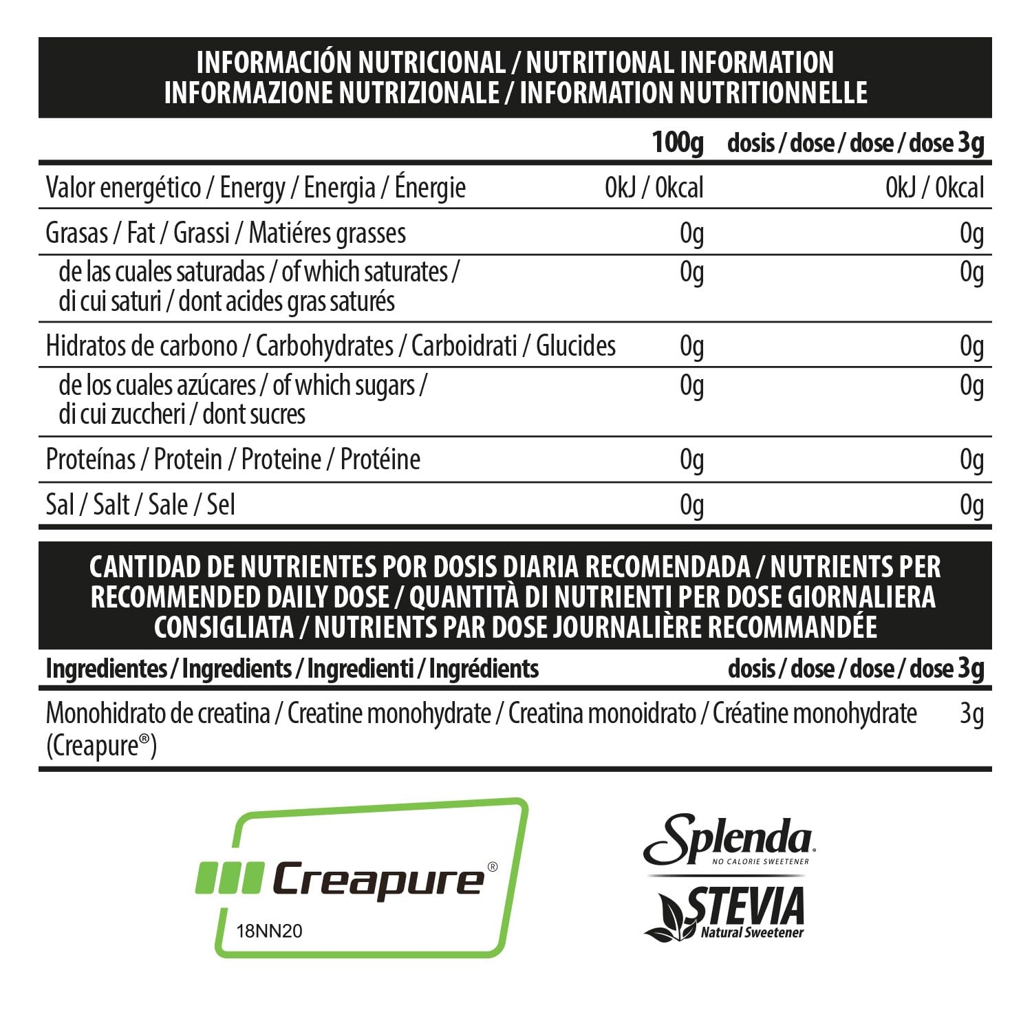 BIG - Creatina Creapure ® - Creatina Monohidratada Creapure, Rendimiento Físico y Recuperación - Materia Prima Premium - Monohidrato de Creatina de Rápida Absorción, Vegana (250g, Ultra Pure (neutro)