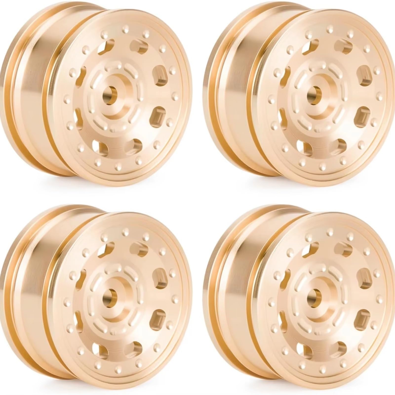 Beadlocks 0,7 Pulgadas para AXIAL para Bronco para Wrangler 1/30 | RC Parts cierres cuentas latón mejoran agarre ladera desplazamiento negativo las tuercas seguridad Repuesto