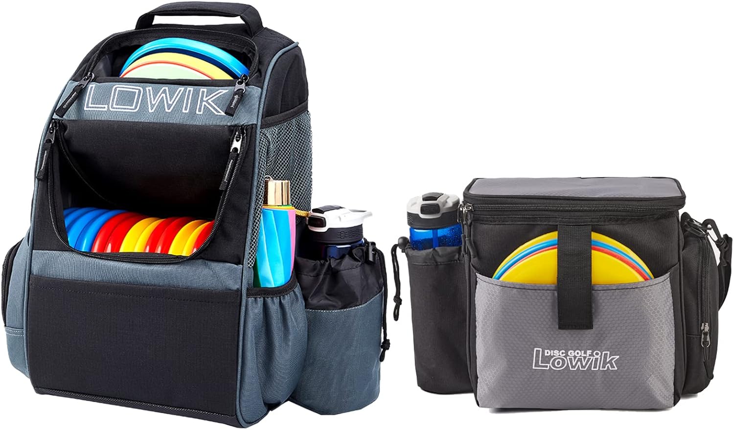 Lowik Disc Golf Bag, Disc Golf Starter Bag with Multiple