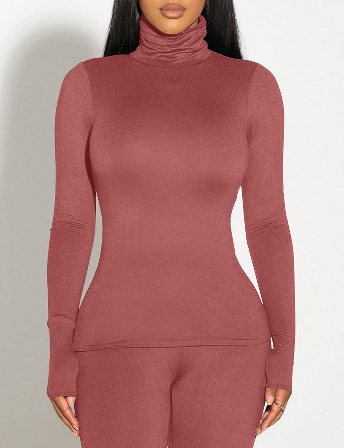 VASAUGE Women's Thermal Underwear Turtleneck Long Johns Base Layer Cold Weather Sets