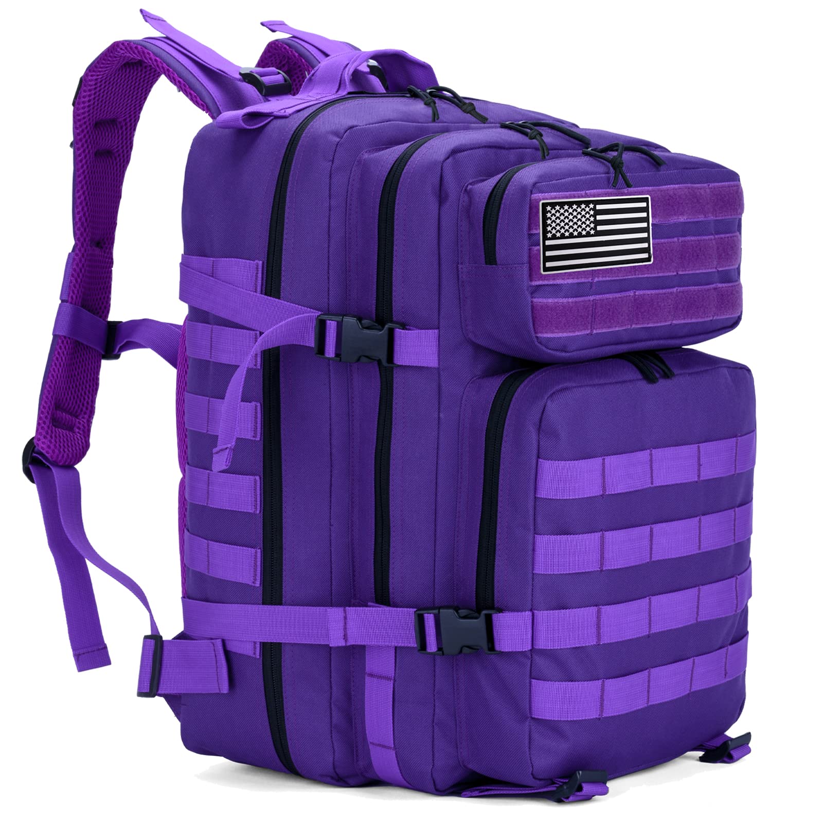 Long Keeper Mochila Tactica Militar – 45L Mochila Grande Unisex Molle Impermeables Mochila Supervivencia, Caza, Trekking, Senderismo, Montaña, Crossfit, Acampada, Viaje o Aire Libre