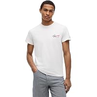 Tommy Jeans Uomo T-Shirt Maniche Corte Slim Sign Chest con Logo