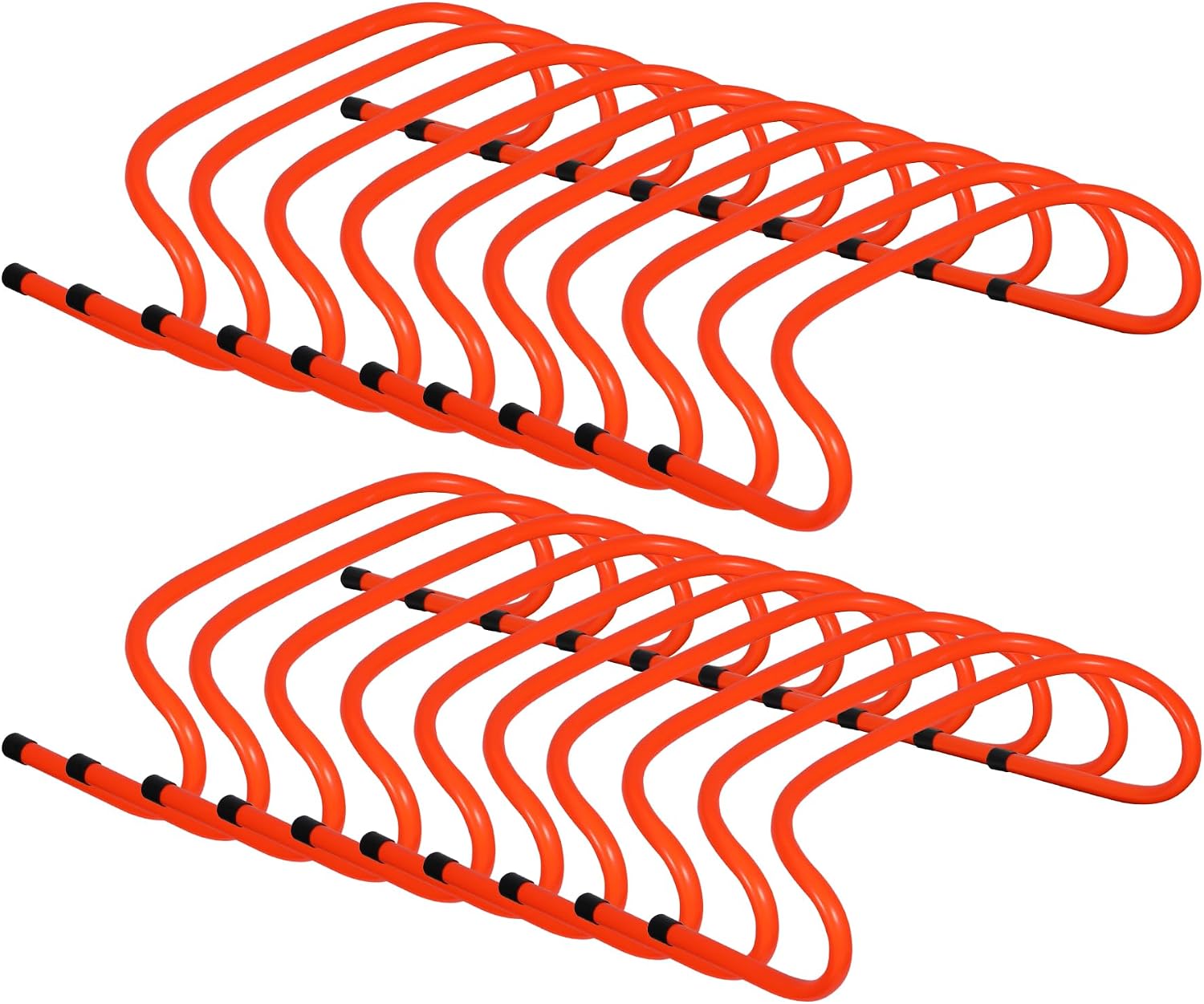 Lineslife 20 PCS 6" Agility Hurdles, Speed Training Equipment for Kids & Athletes, Plyometric Hurdles for Soccer, Football, Basketball, Baseball, Indoor Outdoor Sports