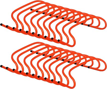 20 PCS Agility Hurdles, 6" 9" 12.6" Speed Training Equipment for Kids & Athletes, Plyometric Hurdles for Soccer, Football, Basketball, Baseball, Indoor Outdoor Sports