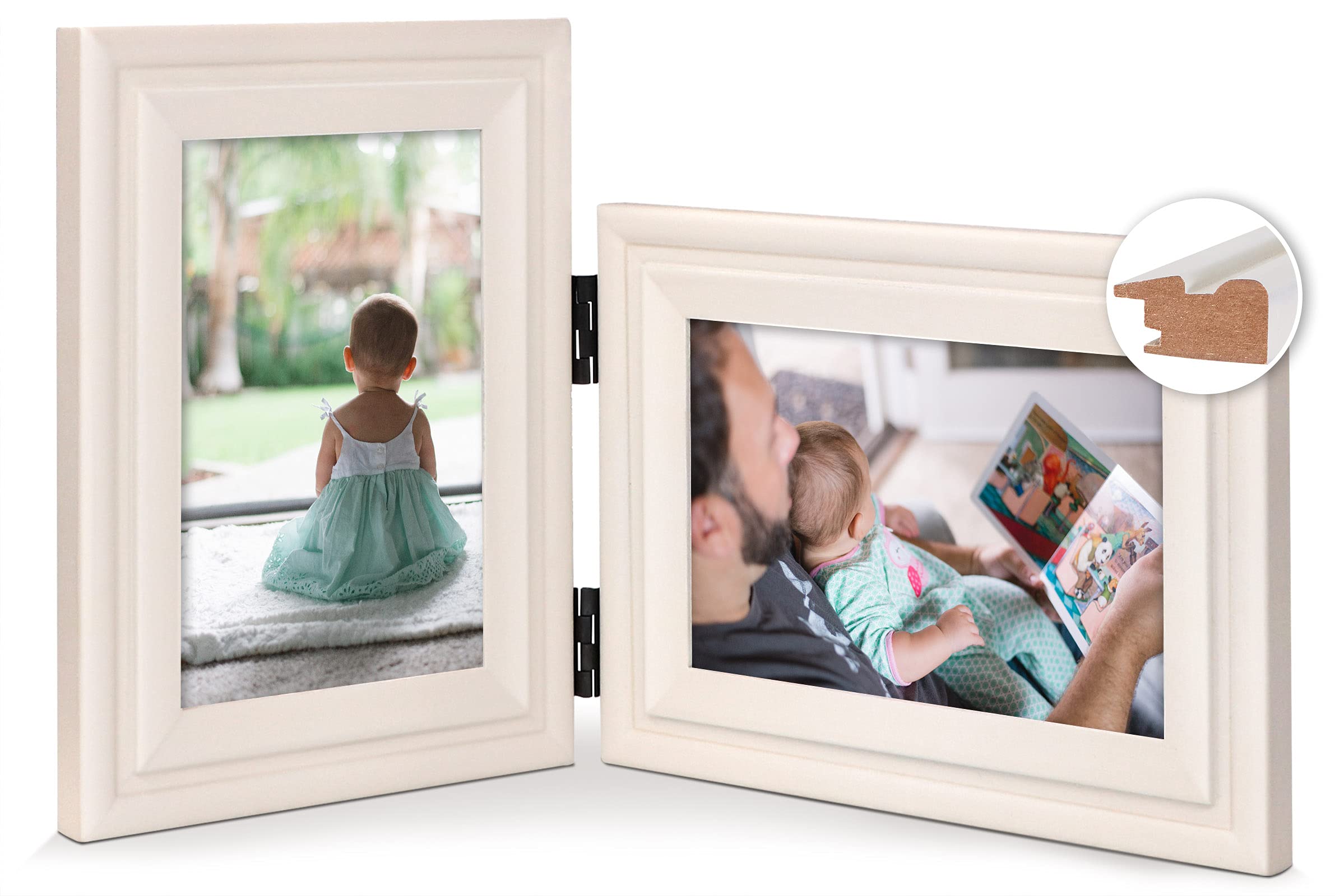 Buy JD Concept Vertical Horizontal Combo, Double 4x6 White Wood