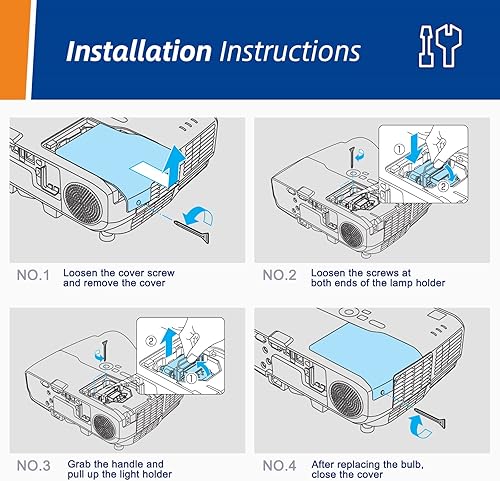 Miniatura 5 de sklamp elp-lp60V13H010L60lmap foco de Repuesto con la vivienda para proyectores Epson PowerLite 92939596W 905