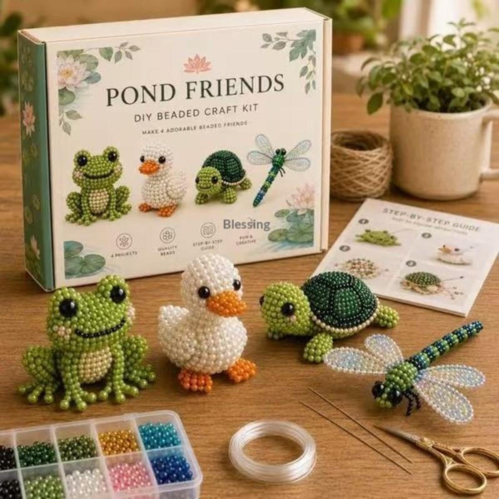 3D Beaded Animal Kit For Adults, Tiny 3D Beaded Animals Beading Embroidery Kits for DIY Crafting and Stress Relief, Animal Themed Beadwork Kits For Beginners & Craft Enthusiasts With Instructions
