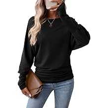 MASCOMODA Womens Elegant Dolman Long Sleeve Batwing Tops Draped