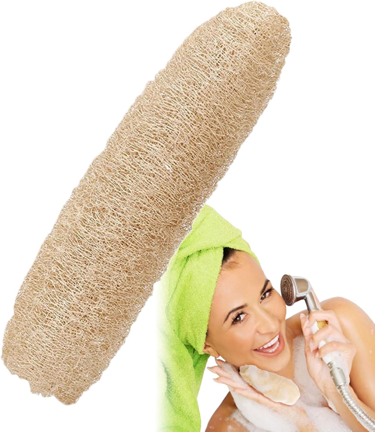 yuchdzexu Bath Loofah, Body Loofah Bath Sponges for Shower, Bathing Accessories Back Scrubber Pouf Natural Body Scrubber Cleaning Supplies for Women Men Scrubbing Dishwashing