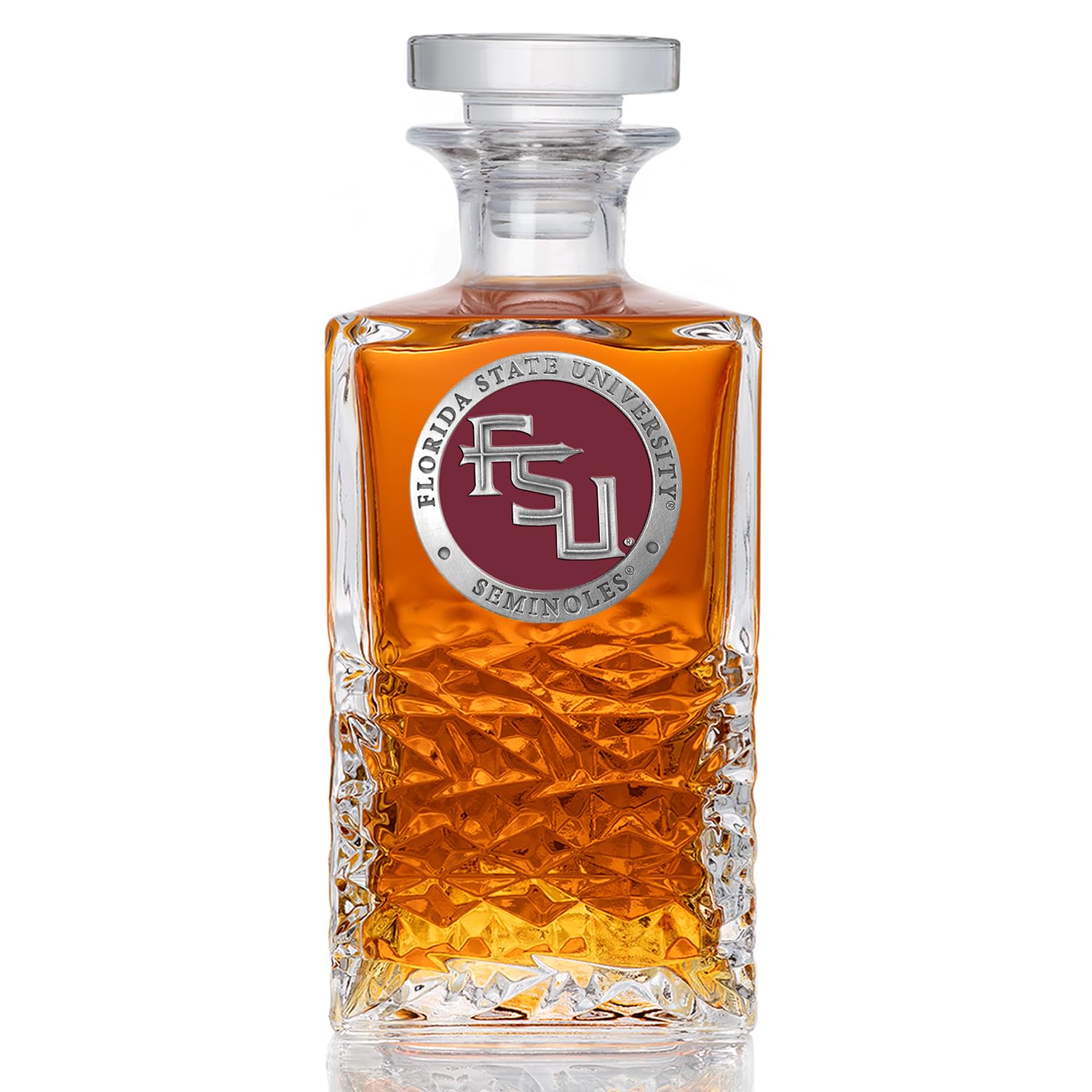 Heritage Pewter Florida State Heritage Decanter | 25 OZ Liquor Pourer | Expertly Crafted Pewter Glass